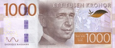 1000 Couronnes Suédoise Face 1000 Couronnes-Suédoises Face