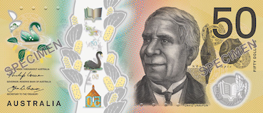 50 dollars-Australien Face 50 dollars-Australien Face