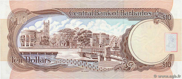 10 dollar-barbadien (dollar BBD)