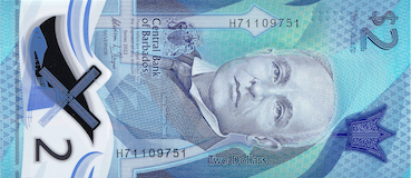 Les billets du dollar barbadien