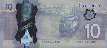 10 Dollars Canadiens Face 10 Dollars Canadiens Face