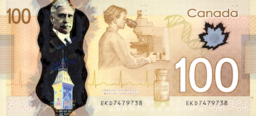 100 Dollars Canadiens Face 100 Dollars Canadiens Face