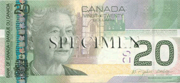 20 Dollars Canadiens Face