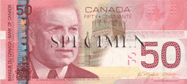 50 Dollars Canadiens Face