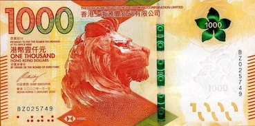1000 dollars-hong-kongais Face 1000 dollars-hong-kongais Face