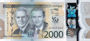 2000 dollar jamaicain (dollar JMD) Face
