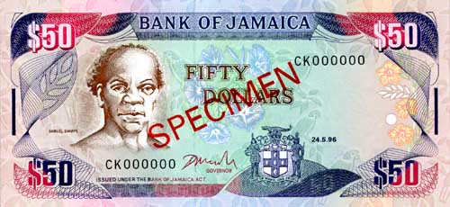 Les billets du dollar jamaicain