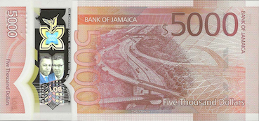 5000 dollar jamaicain (dollar JMD)