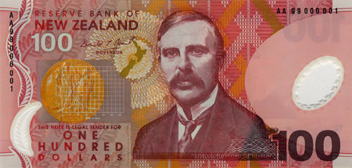 100 Dollars-Néo-zélandais Face 100 Dollar-NÉo-Zélandais Face