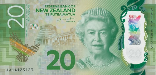 20 Dollars-Néo-zélandais Face 20 Dollar-NÉo-Zélandais Face