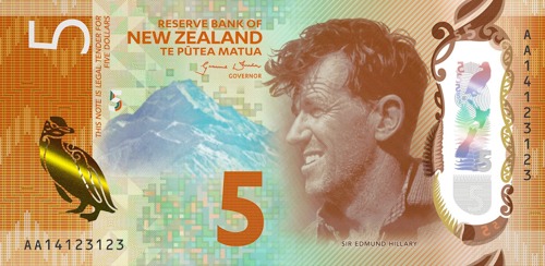 5 Dollars-Néo-zélandais Face 5 Dollar-NÉo-Zélandais Face