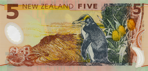 5 Dollars-Néo-zélandais Face 5 Dollar-NÉo-Zélandais Face