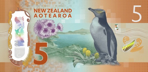 5 Dollars-Néo-zélandais Face 5 Dollar-NÉo-Zélandais Face