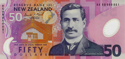 50 Dollars-Néo-zélandais Face 50 Dollar-NÉo-Zélandais Face
