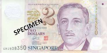 Les billets du dollar singapourien