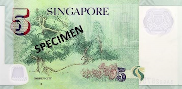 5 dollar-singapourien (dollar SGD)