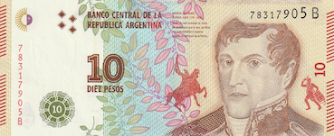 Les billets du peso argentin
