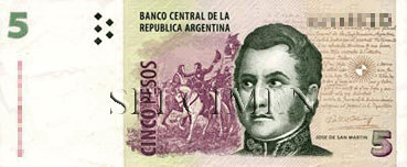 5 Pesos-Argentins Face