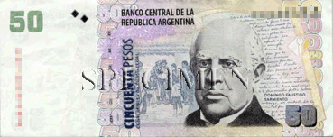 50 Pesos-Argentins Face