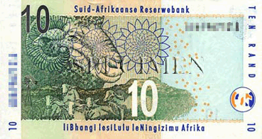 10 Rands-Sud-Africains Face