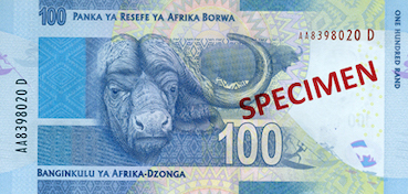 100 Rands-Sud-Africains Face 100 Rands-Sud-Africains Face
