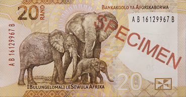 20 Rands-Sud-Africains Face 20 Rands-Sud-Africains Face