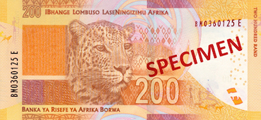 200 Rands-Sud-Africains Face 200 Rands-Sud-Africains Face