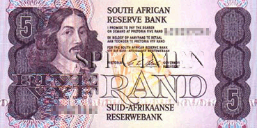 5 Rands-Sud-Africains Face