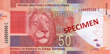 50 Rands-Sud-Africains Face 50 Rands-Sud-Africains Face