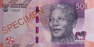 50 Rands-Sud-Africains Face 50 Rands-Sud-Africains Face