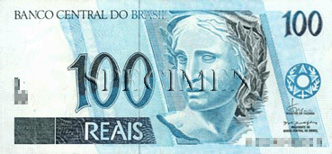 100 Reals-Brésiliens Face