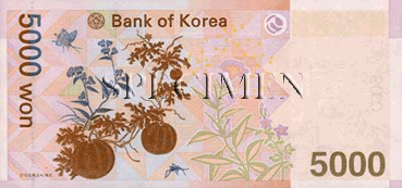 5000 Wons-Sud-Coréens